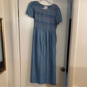 Bohme Blue Short Sleeve Dress